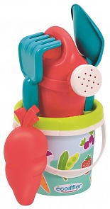 Ведерко садовое с аксессуарами для песочницы (Ecoiffier, ECO4281)